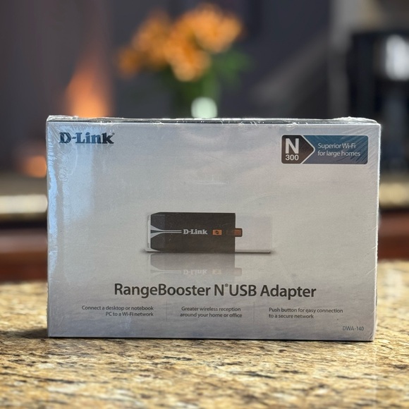NEW D-Link Silver and Black N300 USB Adapter $40 MSRP - Picture 1 of 5